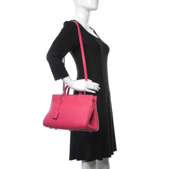 SOLD Authentic SAINT LAURENT
Grained Calfskin Small Cabas Rive Gauche - Picture 12 of 12